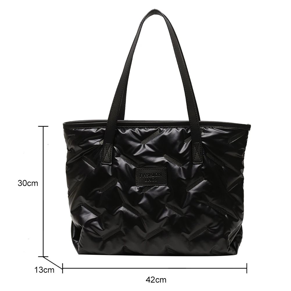 2022 New Women's Sling Bag Cotton Padded Handbag Ladies Pleats PU Leather Shoulder Bag Luxury Designer Ladies Shopper Tote Bags