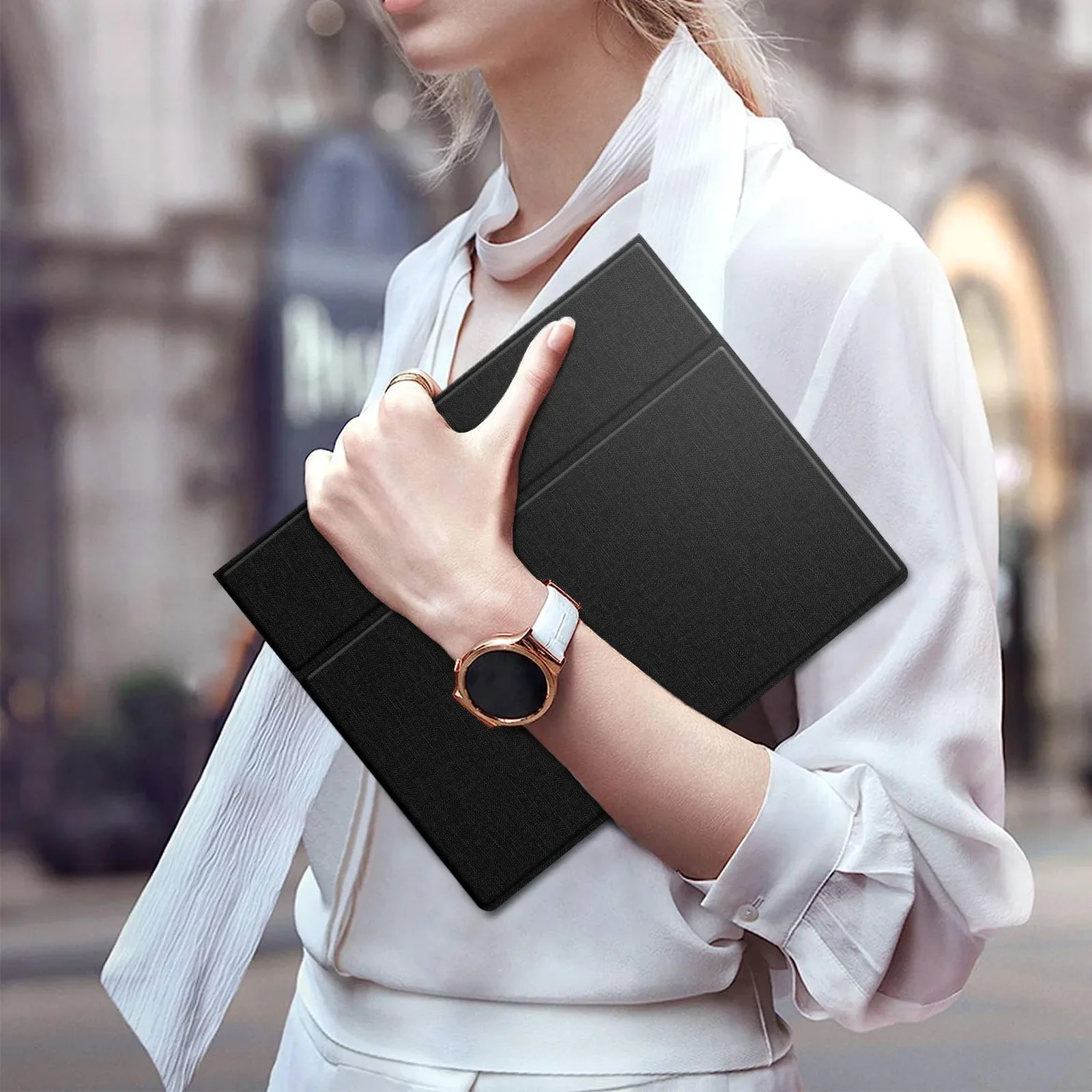 Estojo Giratório Dobrável para E-book Capa Empresarial Fina da Funda com Slot para Lápis 360 Graus 10.3 2023 - Imagem 5