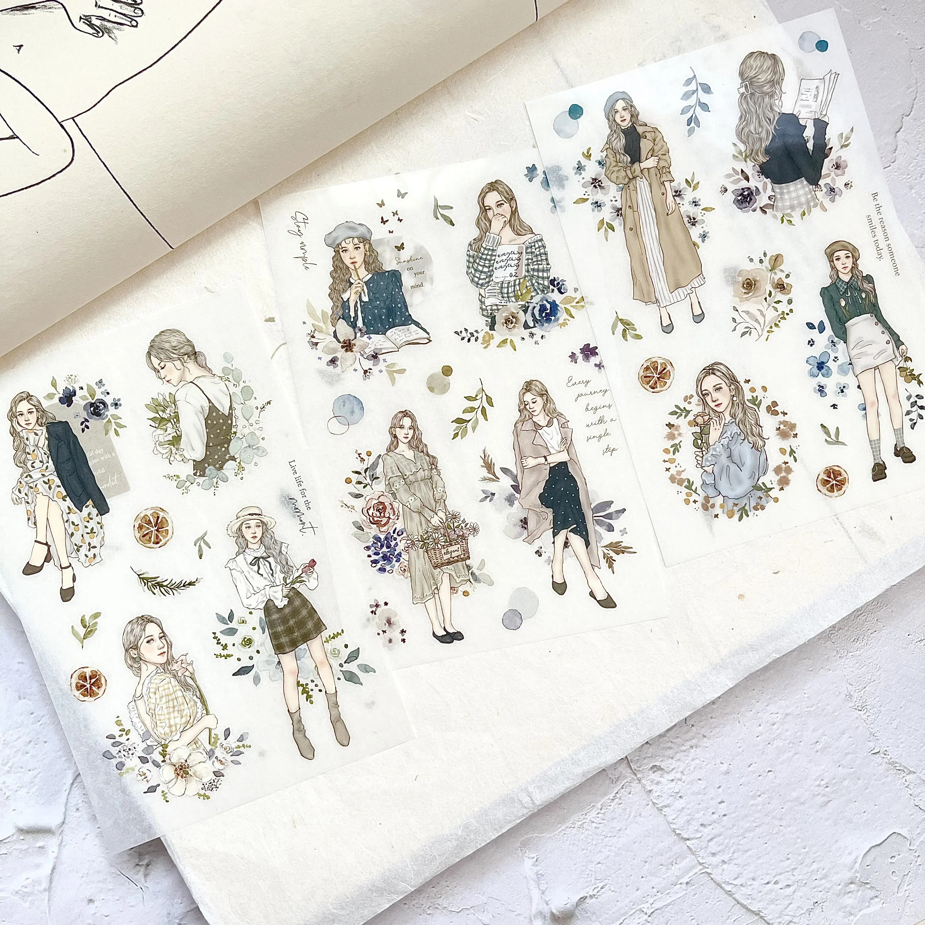 1 Loop Pion Chill II Vol. 01 02 Girl Washi PET Tape Planner