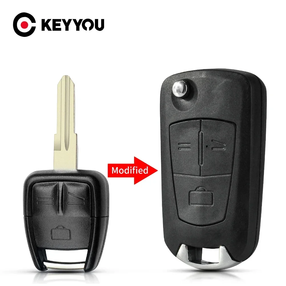 

KEYYOU Modified Flip Key Case For Opel Vauxhall Vectra C Signum 2002 2003 2004 2005 2006 2007 2008 2009 HU100