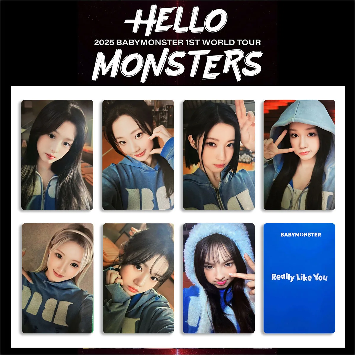 7/21Pcs/Set Kpop Babymonster HELLO MONSTERS Photocards Ahyeon Asa