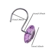 12Pcs Acrylic Round Bling Hooks Rings Acrylic Decorative Rhinestone Glass Shower Curtain Rolling Hooks Bathroom Bath Supplies 6