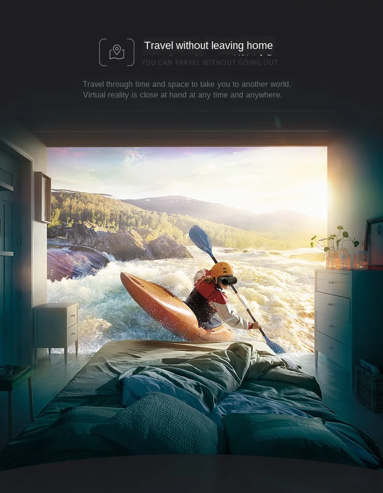 Virtual Reality Glasses 2G + 16G VR All In One AR Glasses With HD Screen 2K 3D 2560X1440 Bluetooth Game Wifi OTG