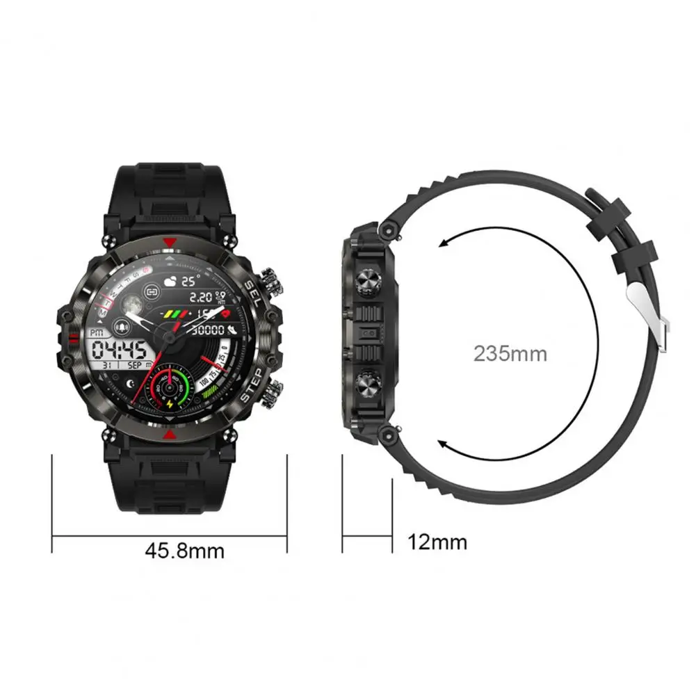 

Practical Smart Wristwatch Waterproof Bluetooth-compatible Call 360*360 Resolution Digital Wristwatch Outdoor Sports