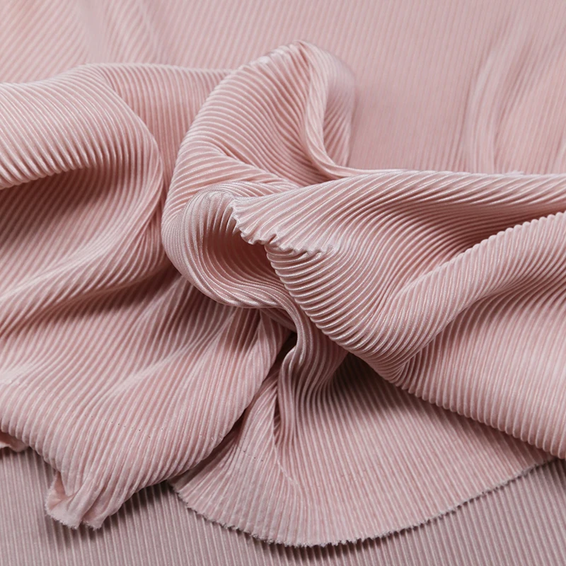 Pleated Skirt Chiffon Fabric Solid Organ Crushed Soft Breathable