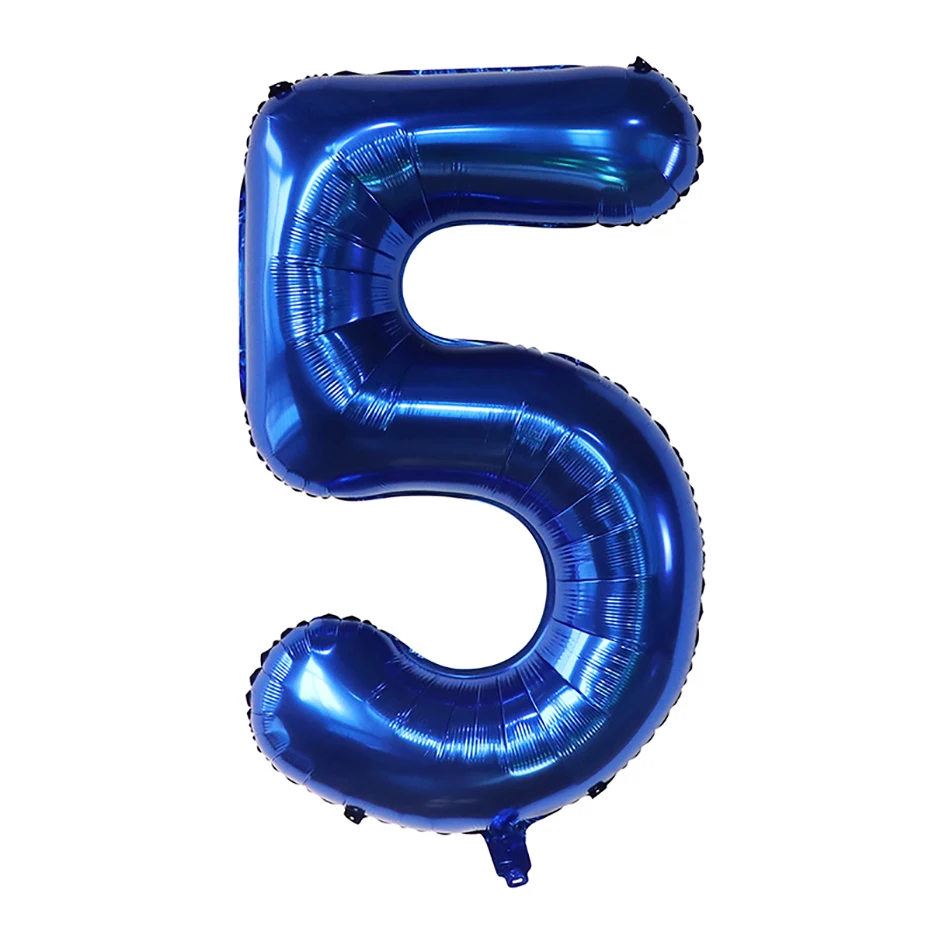40Inch Dark Blue Number Foil Balloon 0-9 2