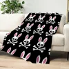 Fashion Cool P-Psycho B-Bunny Blanket Skin friendly comfort warm soft plush blanket suitable sofa living room office bedroom 5