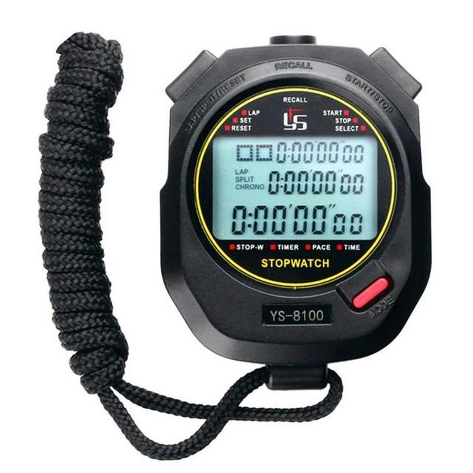 Digital Stopwatch Timer Professional Handheld Training Electronic Stopwatch Timer Multifunctional Sports Training Running Watch| | -