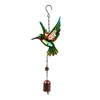 Wind Chime Hummingbirds Dragonflies Metal Glass Painted Crafts Hanging Pendants Bell Aluminum Pipe Home Courtyard Hanging Decors 6