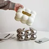 Marshmallow Tissue Box Ceramic Extractor Box Silver Bubble Desktop Storage Paper Towel Holder Tissue Holder Home Decoration 4