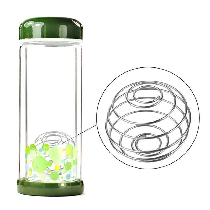 Milkshake Protein Shaker Ball Wire Mixer Mixing Whisk Stainless Steel
