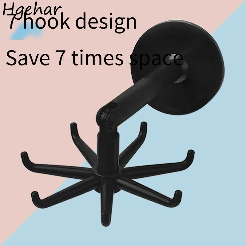 

Многоцелевой крючок для дома, кухни, ванной, портативный органайзер с 7 крючками для хранения, многоразовый, прочный, простой в использовании, для дома