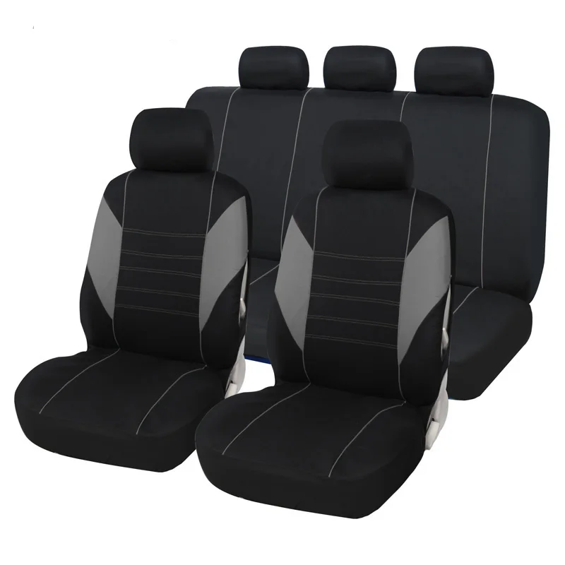 

QX.COM Full Coverage Flax Fiber Auto Seats Covers Linen Breathable Car Seat Cover For Mercedes Benz Gl X164 Gla X156 Cla