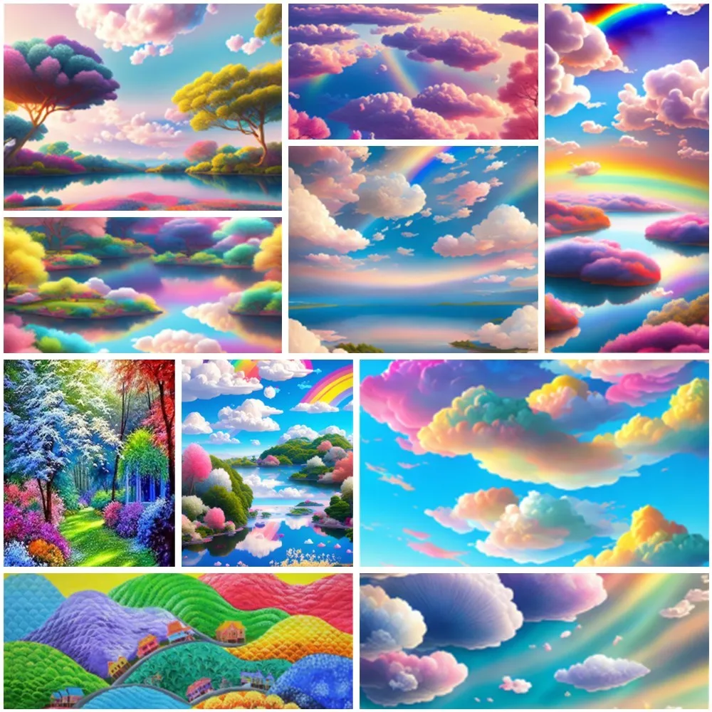 Landscape Colorful Cloud Paint By Number For Adults Canvas Crafts Kits For  Adults Wall Decor Personalized Gift Ideas 2023 HOT