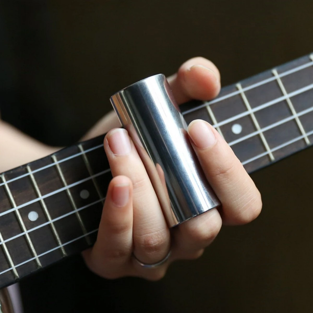 Miwayer Slider 60mm hohe Gitarren Slide Bar Edelstahl Metall/Glas Finger Slides Ukulele Saiten instrumente Gitarren zubehör – Detail 11