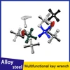 Electric Cabinet Car Elevator Cross Key Wrench Water Meter Valve Key Internal Triangle Wrench Multi-purpose Tool Portable 1