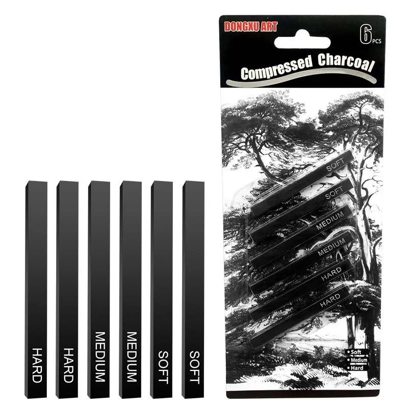 Compressed Charcoal Willow Charcoal Sticks Graphite Pencils Art Painting Supplies for Sketching Drawing