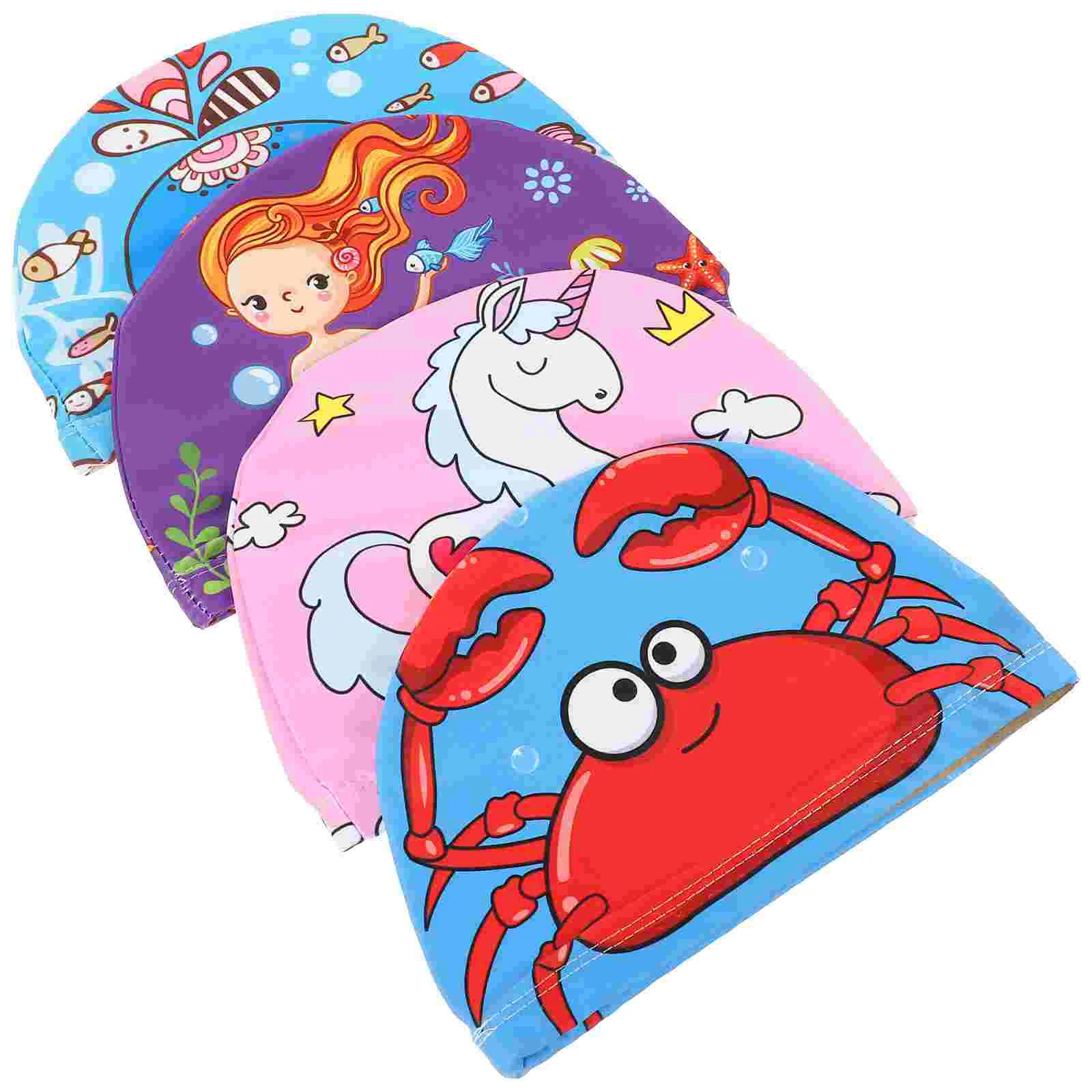 

Kiddy Pool Adult Swim Cap Cloth Swimming Long Hair Kids Caps for Girls Baby Men