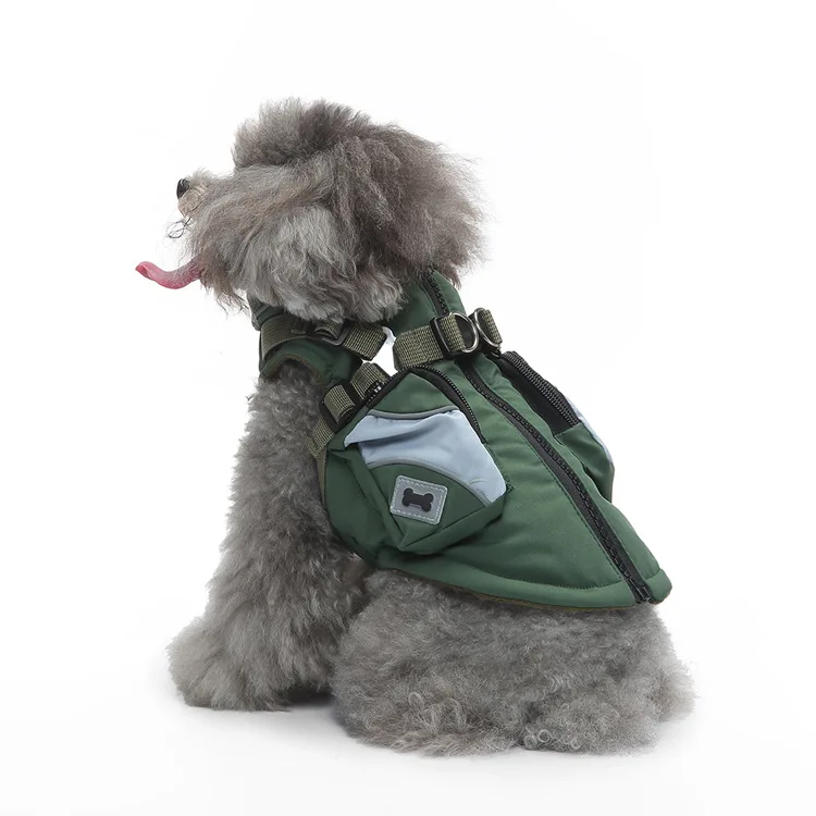 

Winter Warm Pet Dog Clothes for Small Dogs with Harness Waterproof Dog Jacket Coat Vest Chihuahua French Bulldog Dog Costume