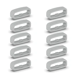 Silicone Smartwatch Strap Retainer Rings - Pack of 10 - 18MM (Gray)