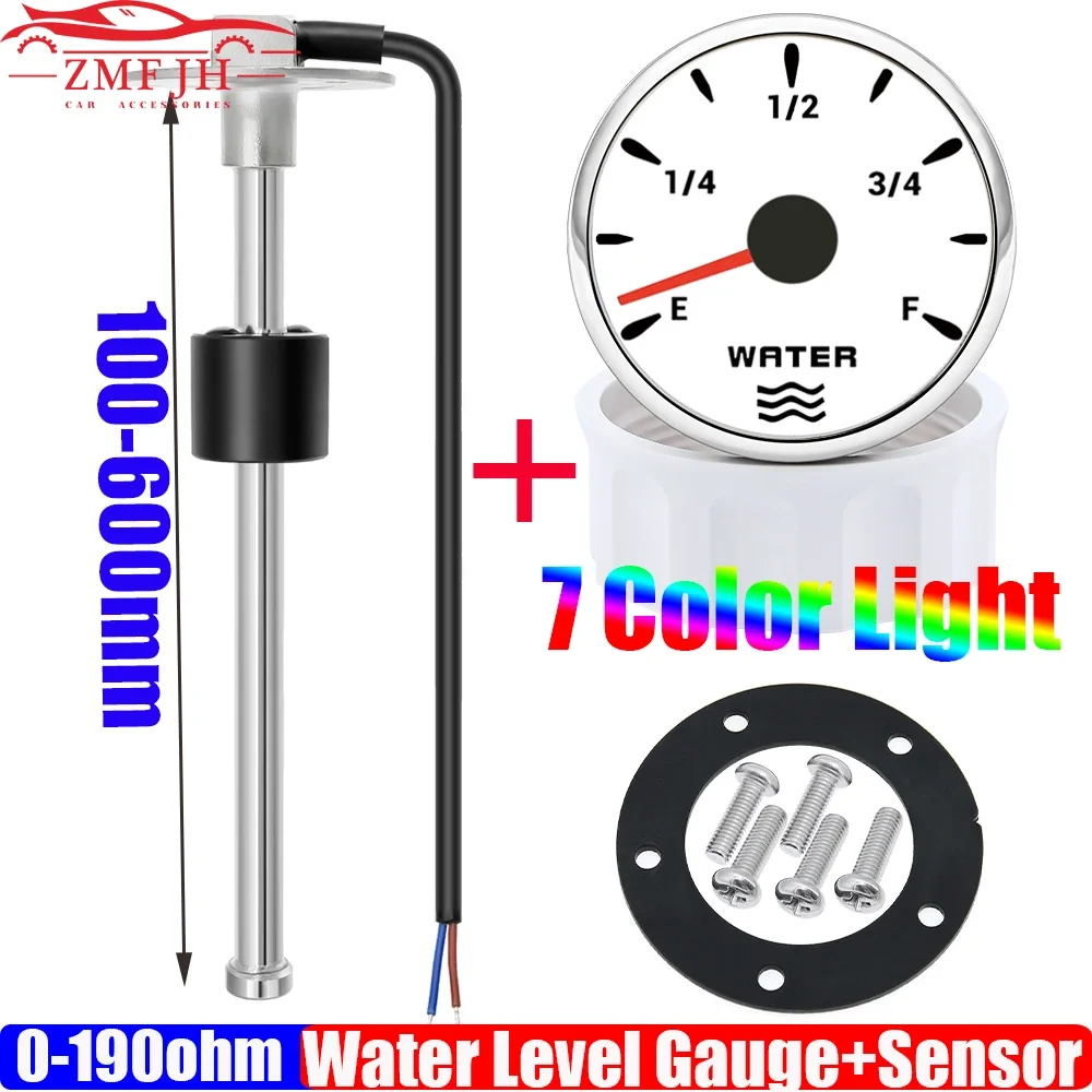 304-Stainless-Steel-Water-Level-Sensor-52mm-Water-Level-Gauge-0-190-OHM ...