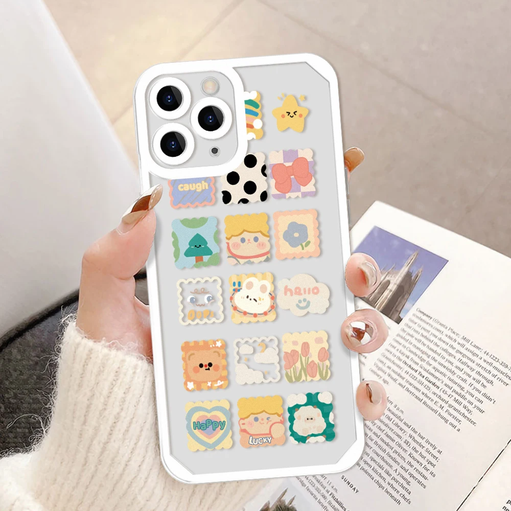Cute Smile Case For IPhone11 Iphone 14 12 11 13 Pro Max X XR XS Max 7 8 Plus 13 Mini SE 2020 Silicon Soft Shockproof Back Cover