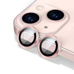 Premium Metal Ring Camera Lens Protector and Glass Cover - 11Pro 11ProMax(3Pcs) (Pink)