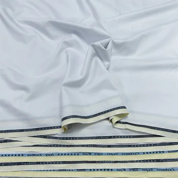 White Fabric For Men Sewing Shirt Soft sleeveless garment Material 2022African 5Yards senator wear men suit fabric 1