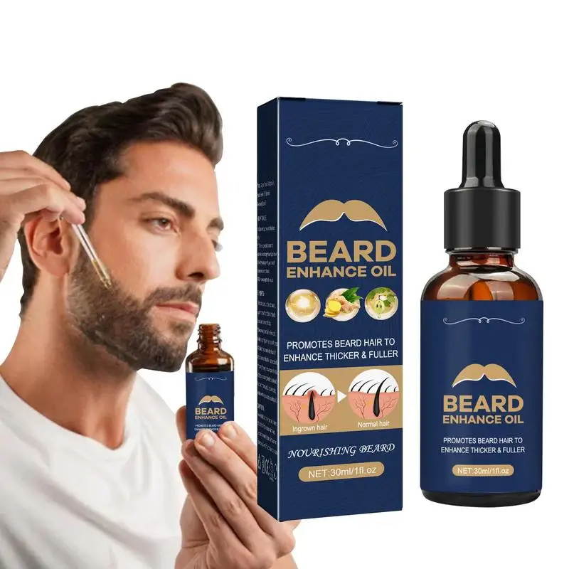

Beard Growth Essential Oil 30ml Effective Thicken More Beard Nourishing Growth Oil For Men Beard Care Hair Growth Products