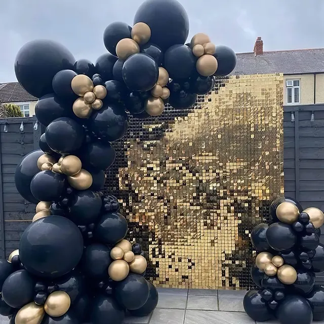 Guirlande en arc de couleur noire et dorée, Kit de ballons en Latex, décor  de fête d'anniversaire, 30e 40e, 50e anniversaire, remise de diplôme pour  adultes, réception de naissance pour bébé 