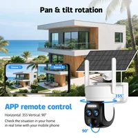 Caméra IP solaire sans fil extérieure WiFi PTZ SZSINOCAM avec batterie intégrée, caméra de surveillance vidéo HD, longue durée de veille 3
