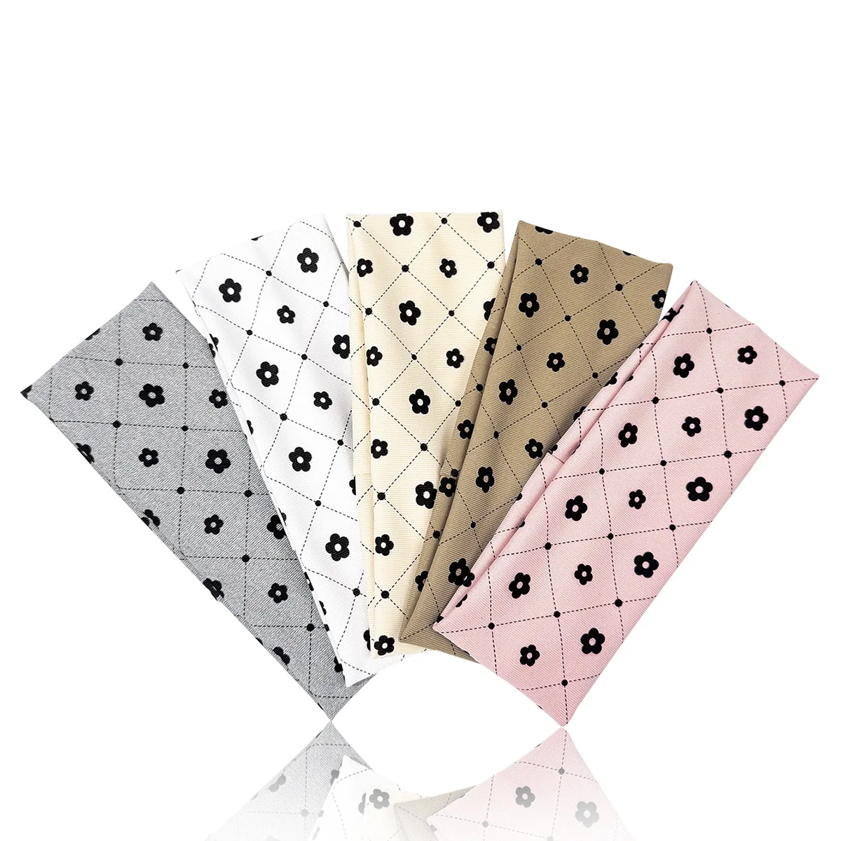 1pc Fashion Flower Print Elastic Headband Simple Girl Yoga Fitness Running Sport Sweat Absorbing Hairbands Korean Women Headwear