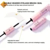 Eyelash Gluing and Sealing for Eyelash Clusters Strong Fixed  Eyelash Glue Lasting 48H 2 in 1(5ml Black Glue + 5ml Clear Seal) 2