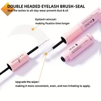 Eyelash Gluing and Sealing for Eyelash Clusters Strong Fixed  Eyelash Glue Lasting 48H 2 in 1(5ml Black Glue + 5ml Clear Seal) 2