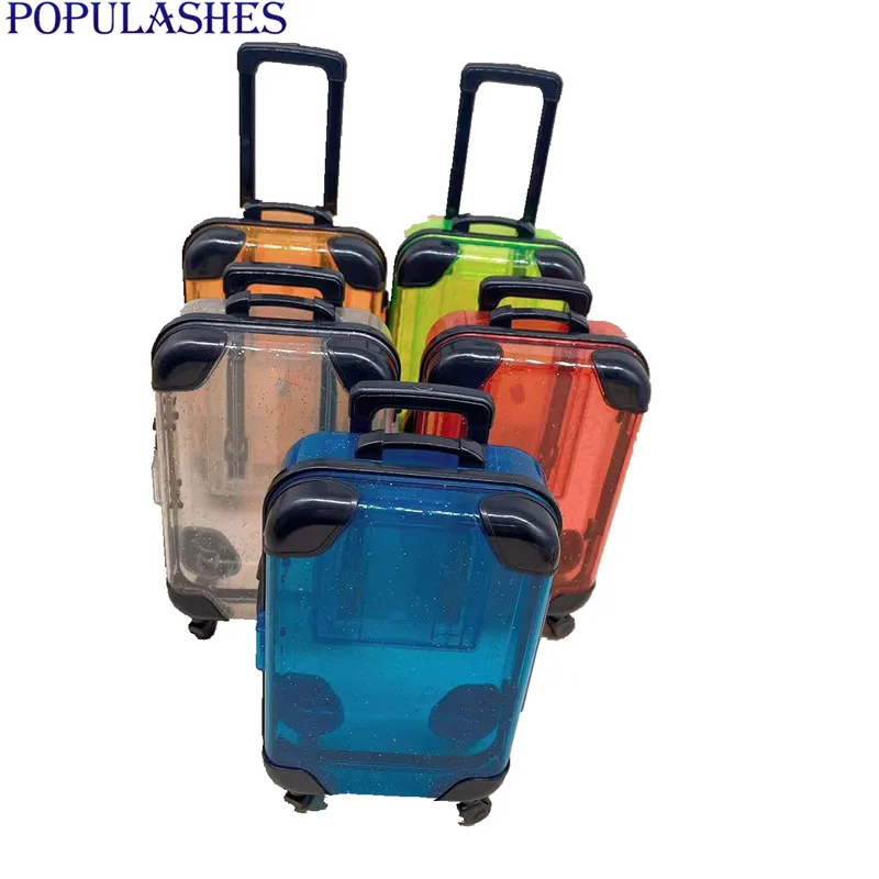 5pcs Mini Suitcase Wholesale Transparent Trolley Luggage Eyelash