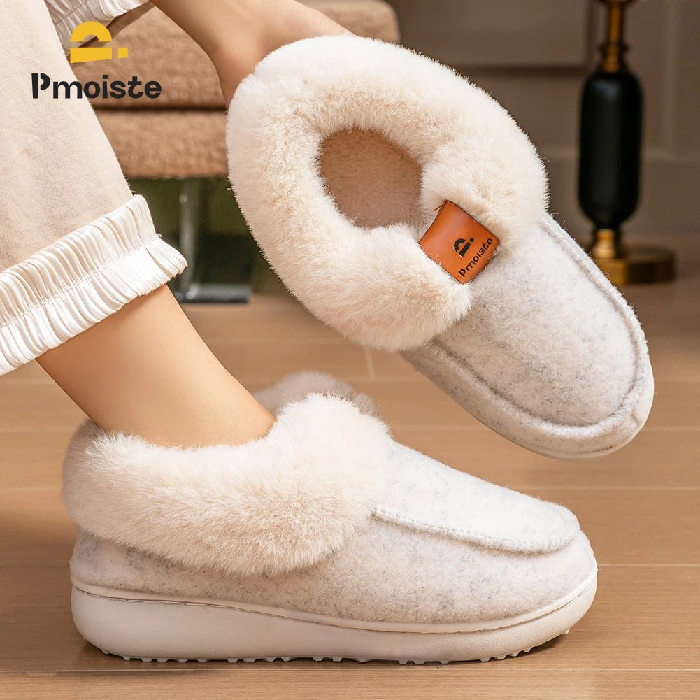 Women's Cozy Comfort Memory Foam Platform Slippers with Non-Slip Sole