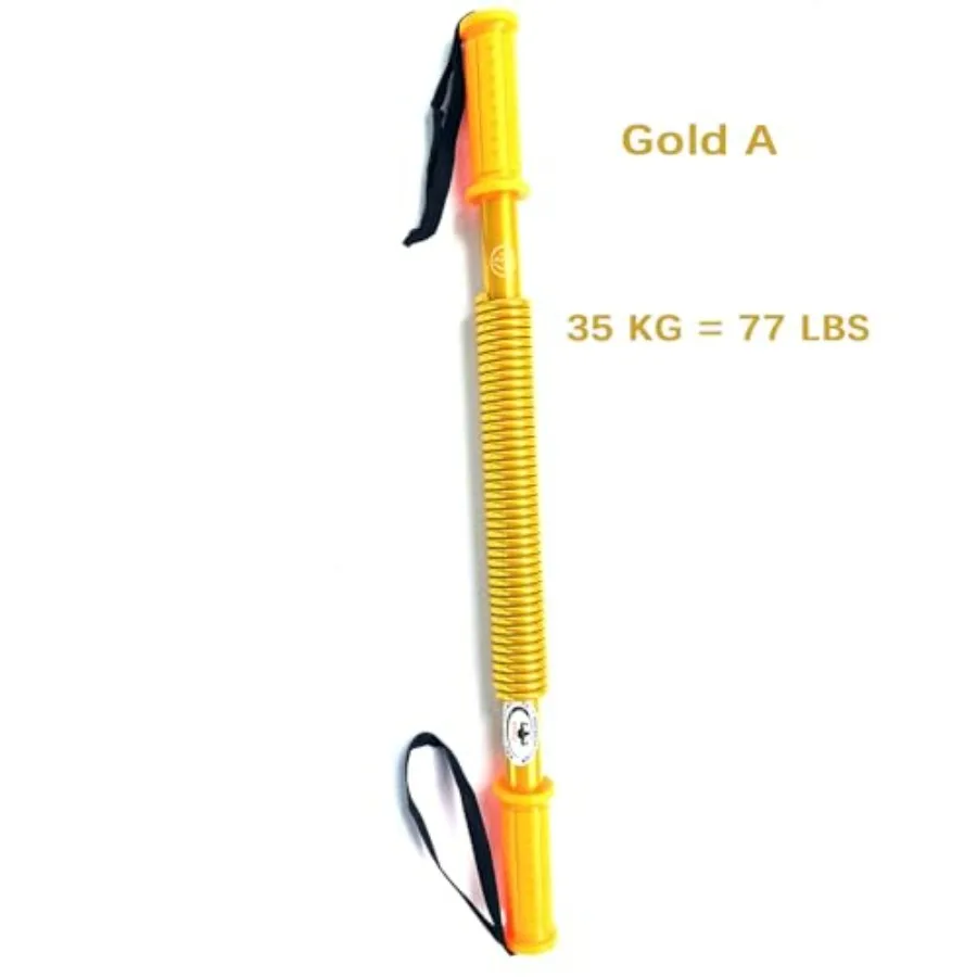 Gold Power Twister Bar Arm Shoulder Upper Body Chest Builder Strengthener Spring Exercise Bicep Blaster 100kg-220lbs