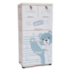 5-Layer Plastic Dresser for Kids, 6 Drawers with Locks, Polar Bear Design Home Storage for Bedroom, Living Room 1
