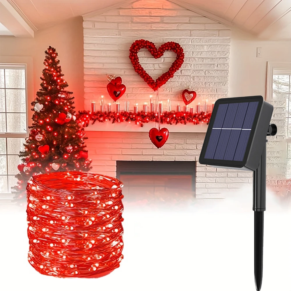 LED Solar String Fairy Lights - Outdoor Waterproof Decorative Pathway and Garland Lighting