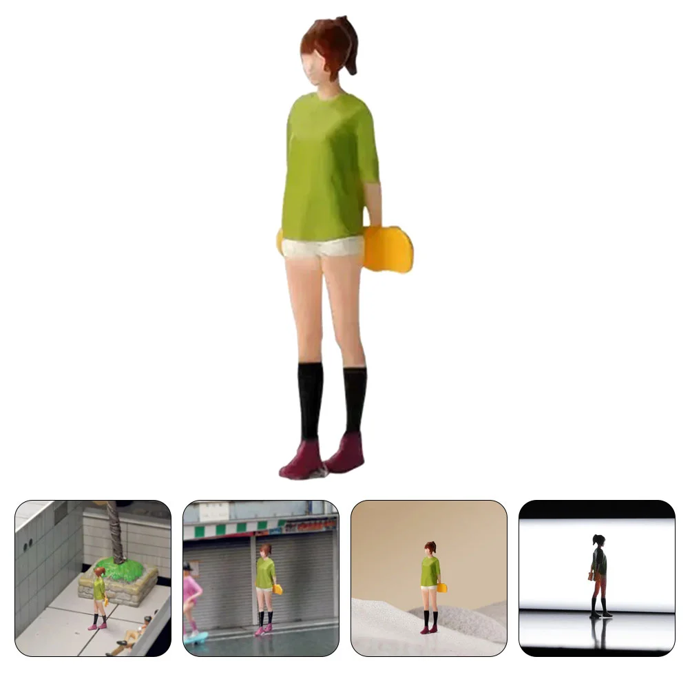 

outside House Decor Simulation Skateboarding People Model Props Sand Table Accessories Fake Human Resin Figurine