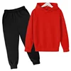 Autumn/Winter Kids Tracksuit Hoodie Solid Color Black and White Infrared Set Top + Pants Gift for Boys and Girls Ages 3-13 6