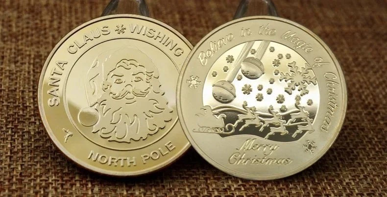 Merry Christmas Commemorative Coin - Detail View