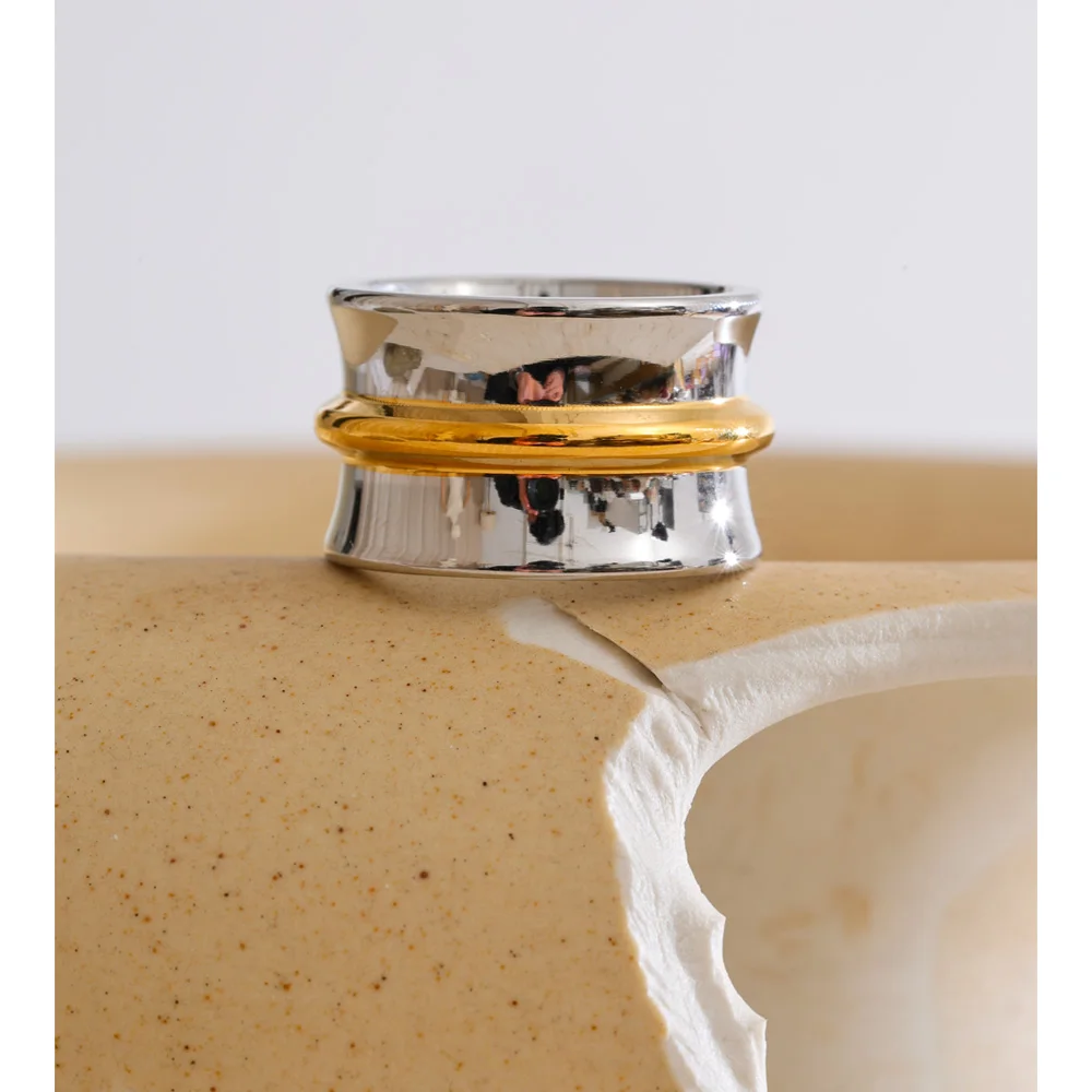 Yhpup Size 678 Stainless Steel Wide Minimalist Ring