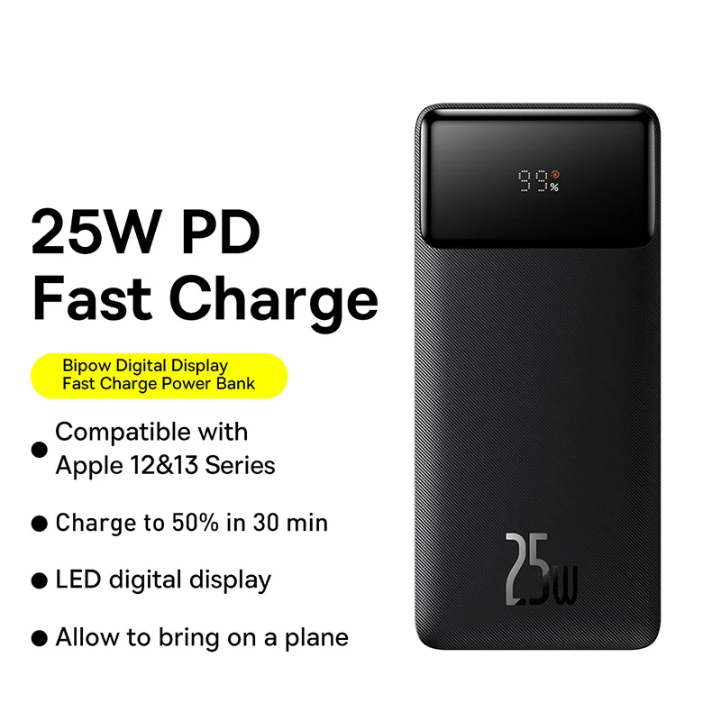 Baseus 65W Power Bank 20000mah External Battery Portable Charger 20000mAh  Powerbank For Xiaomi iPhone 12 13 14 15 pro max - AliExpress