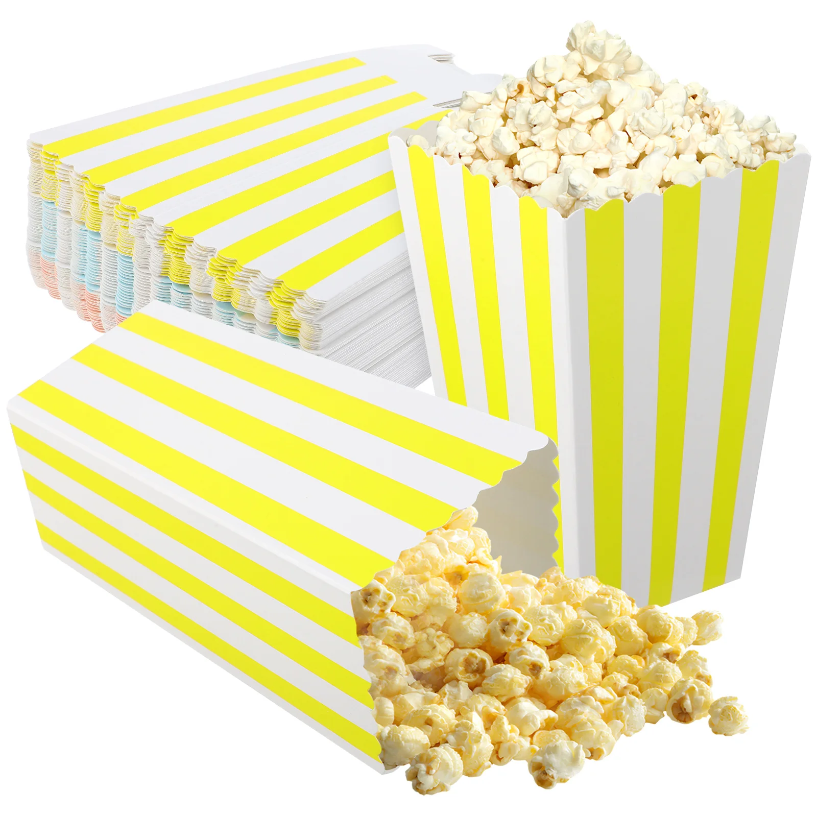 Carton Popcorn Buckets Large Snack Boxes Containers Plastic Kids Reusable  Paper Colorful Small Cookie