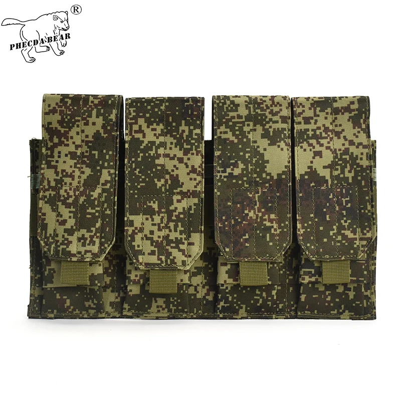 

PHECDA military 900D oxford Russia EMR FG camouflage 4-mag pouch M4 5.56 tactical magazine pouch