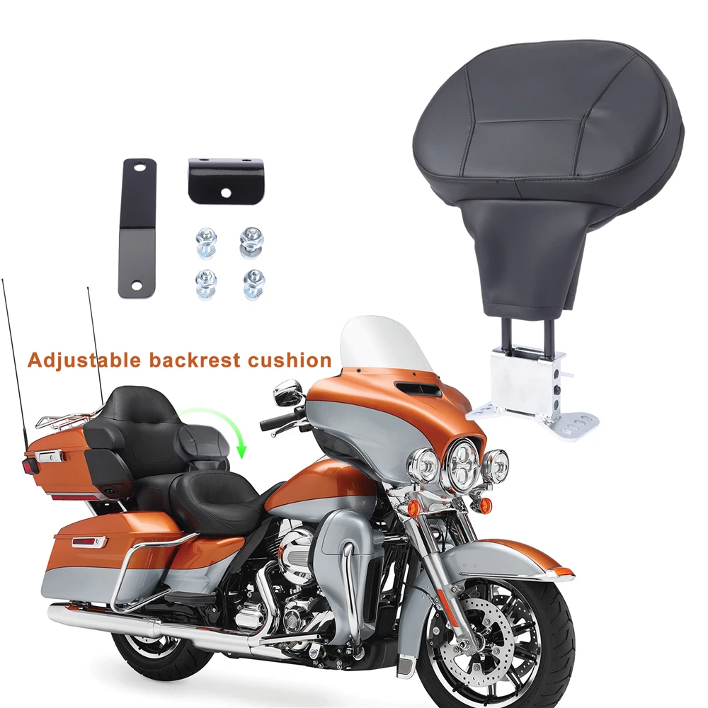 調節可能な取り外し可能なバックレスト シーシーバー+荷物ラック ハーレーツーリング 09-21用 Adjustable Detachable Backrest Sissy Bar+Luggage Rac リアバックレスト オートバイ用調節可能取り外し可能バックレスト