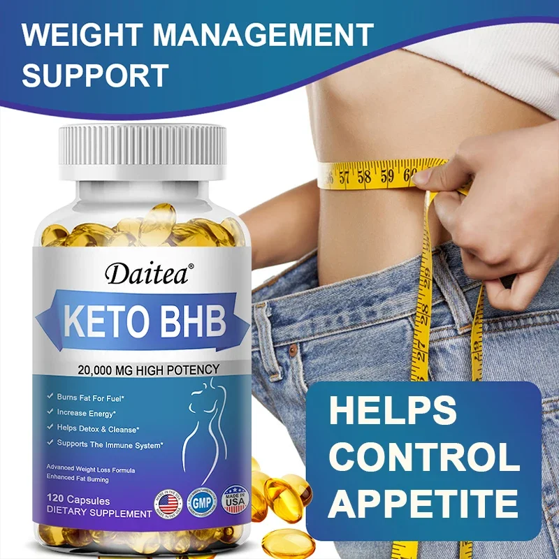 KETO BHB ACV Capsules 2000 mg Pure Keto Fat Burner, Increase Energy and Activity, Weight Management