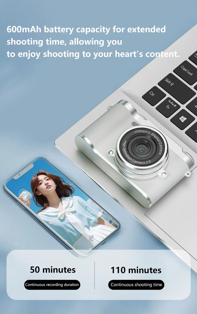 Digital 4k Ccd Camera 5mp Vintage Camcorder With 8x Zoom For Kids_voghion.com