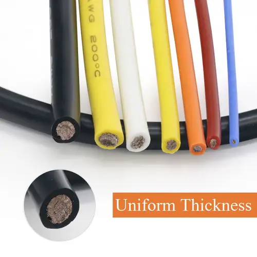 1M/5M Heat-resistant Cable 30 28 26 24 22 20 18 16 15 14 12 10 8AWG Ultra Soft Silicone Wire High Temperature Flexible Copper - Image 5